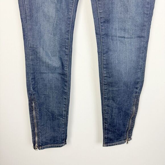 PAIGE | Verdugo Skinny Jeans Zipper Ankles in Amelia Blue Women’s Size 26 (2) - Picture 4 of 10